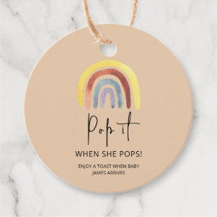Boho regenboog Pop het Als zij knalt Bedankjes Labels