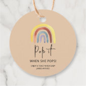 Boho regenboog Pop het Als zij knalt Bedankjes Labels (Achterkant)