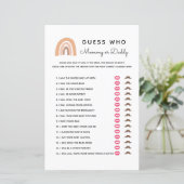 Boho Regenboog Raad Wie Mama Of Papa Is Spelkaarte (Staand voorkant)