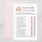 Boho Regenboog Raad Wie Mama Of Papa Is Spelkaarte (Voorkant / Achterkant)