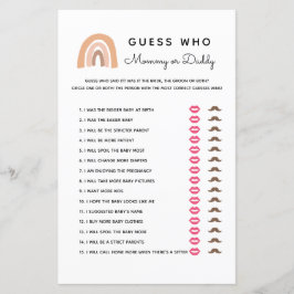 Boho Regenboog Raad Wie Mama Of Papa Is Spelkaarte