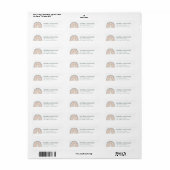 Boho Regenboog Retouradres Labels (Full Sheet)