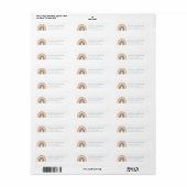 Boho Regenboog Retouradreslabels Etiket (Full Sheet)