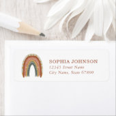 Boho Regenboog Retouradreslabels Etiket (Insitu)