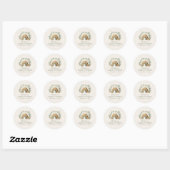 Boho Regenboog Ronde Sticker (Vel)