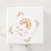 Boho regenboog roze Baby shower dank u Bedankjes Labels (In situ)