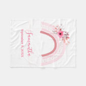Boho Regenboog Roze Bloemen Baby Deken Gift (Voorkant (Horizontaal))
