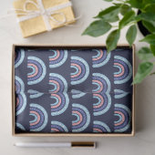 Boho Regenboog Roze en Marineblauw Tissuepapier (Geschenk)