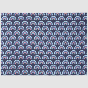 Boho Regenboog Roze en Marineblauw Tissuepapier