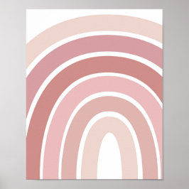 Boho regenboog roze meisjes kamer poster