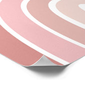 Boho regenboog roze meisjes kamer poster (Hoek)