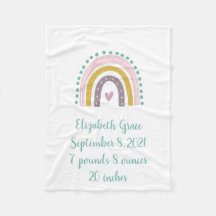 Boho Regenboog Roze Turkoois Goud Hartjes Geboorte
