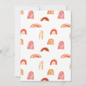 boho regenboog schattig Baby shower Uitnodiging (Achterkant)