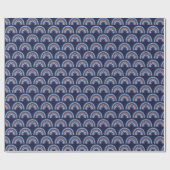 Boho Regenboog Sinaasappel en Navy Blue Cadeaupapier (Vlak)