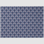 Boho Regenboog Sinaasappel en Navy Blue Tissuepapier (Voorkant)