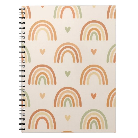 Boho Regenboog Spiralen Notitieboek (Voorkant)
