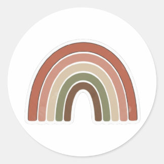 Boho Regenboog Sticker – Vintage Minimaal Design