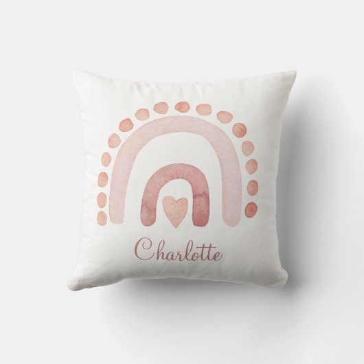 Boho Regenboog Stof Roze Woonkamer Kussen (Achterkant)