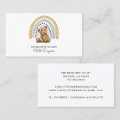 Boho Regenboog Teddy Beer Kind Kinderopvang Visitekaartje (Voorkant / Achterkant)