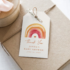 Boho Regenboog Terracott Baby Shower Bedank Je Fav Cadeaulabel