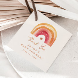 Boho Regenboog Terracotta Baby Shower Bedankt Bedankjes Labels