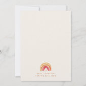 Boho Regenboog Terracotta Baby Shower Kaart (Achterkant)