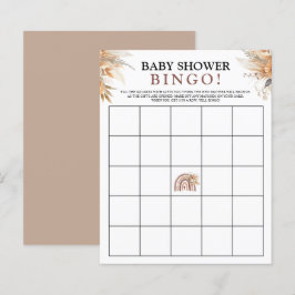 Boho Regenboog Thema | Baby shower Bingo Spel