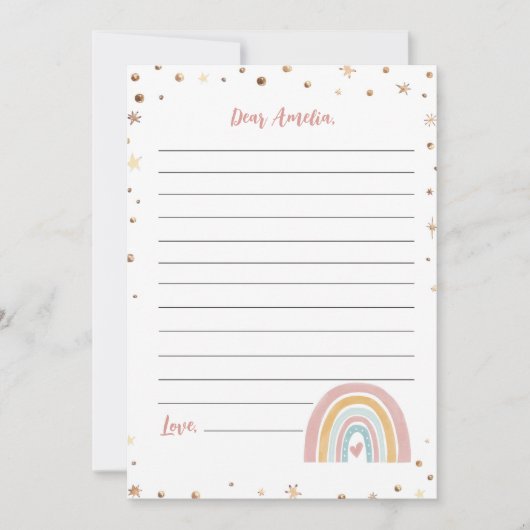 Boho regenboog tijd capsule notitie bericht Kaart (Voorkant)