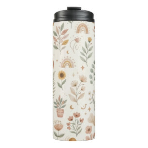 Boho Regenboog Tumbler Aardse Botanische Reis mok