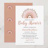 Boho Regenboog Uitnodiging, Boheemse Baby Shower Bedankkaart (Voorkant / Achterkant)