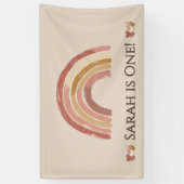 Boho regenboog verjaardag Banner (Verticaal)
