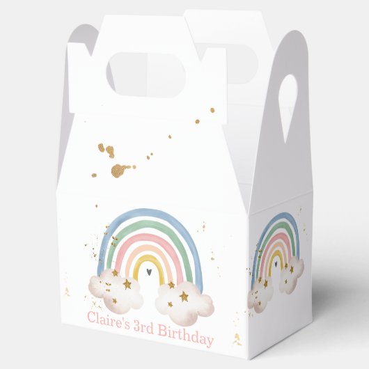Boho regenboog verjaardag regenboog gunst doos mag bedankdoosjes (Geopend)