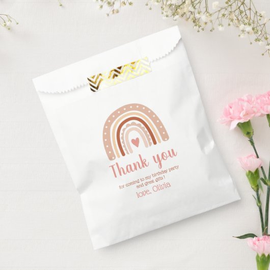 Boho regenboog verjaardagsfeestje dank je bedankzakje (Gezegeld)