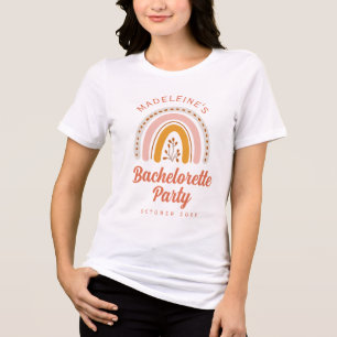 Boho regenboog vrijgezellenfeest Tri-Blend shirt