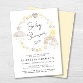 Boho Regenboog Watercolor Baby Shower Kaart