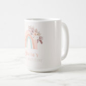 Boho Regenboog Waterverf Eerste Verjaardag Koffiemok (Voorkant rechts)