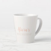 Boho Regenboog Waterverf Eerste Verjaardag Latte Mok (Rechterhoek)