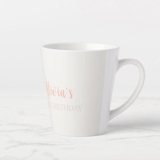 Boho Regenboog Waterverf Eerste Verjaardag Latte Mok (Rechts)