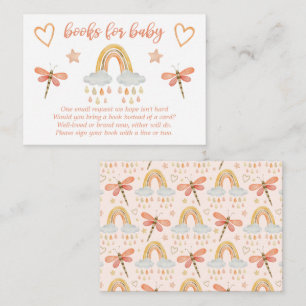 Boho Regenboog Waterverf Libellen Boeken Voor Baby Informatiekaartje