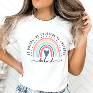 Boho-regenboog, wees een soort positiviteit en ins t-shirt