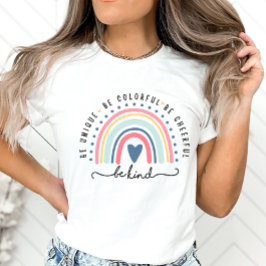 Boho-regenboog, wees een soort positiviteit en ins t-shirt