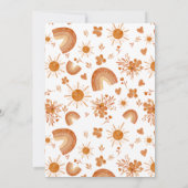 Boho regenboog weinig zonneschijn oranje baby show kaart (Achterkant)