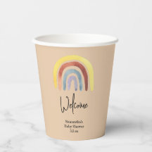 Boho regenboog welkom bij baby shower