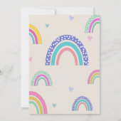Boho regenboog wild een 1e verjaardag kaart (Achterkant)