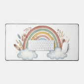 Boho Regenboog & Wilde Bloemen Bureaumat (Keyboard & Muis)