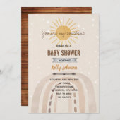 Boho regenboog zon thema kaart (Voorkant / Achterkant)