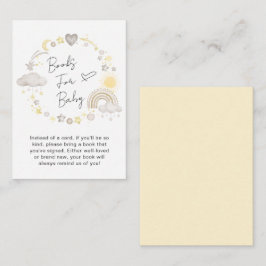 Boho regenboogboeken voor Waterverf in Baby shower Informatiekaartje