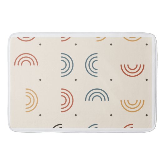 Boho Regenboogbogen Naadloos Patroon Badmat (Voorkant)