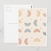 Boho Regenboogbogen Naadloos Patroon Briefkaart (Voorkant / Achterkant)