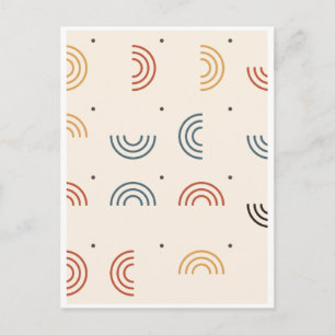 Boho Regenboogbogen Naadloos Patroon Briefkaart